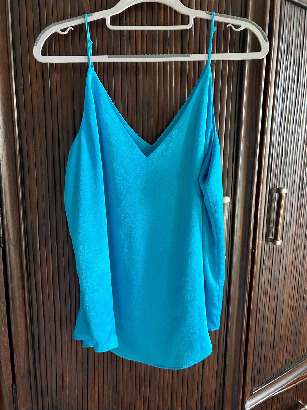 Express Turquoise V-Neck Spaghetti Strap Tank